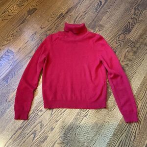Valerie Stevens Cashmere Sweater Womens Sz S 2 Ply Red Turtleneck‎